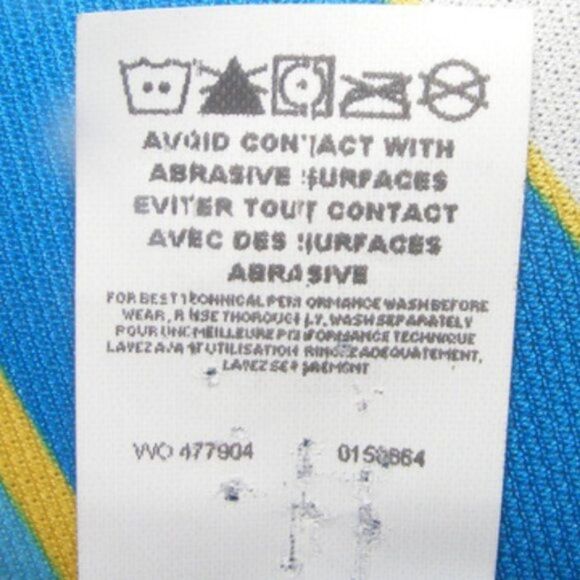 new!! SUGOI Tech Shirt, XL, Exersize, Raglan Short sleeves, Blue/White/Yellow - Picture 7 of 8